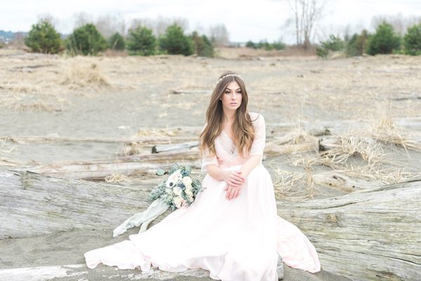  Romantic Oceanside Bridal Session at Iona Beach