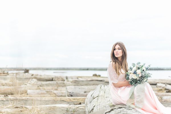  Romantic Oceanside Bridal Session at Iona Beach