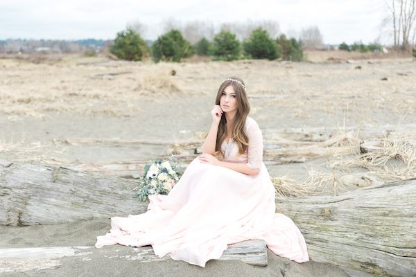  Romantic Oceanside Bridal Session at Iona Beach