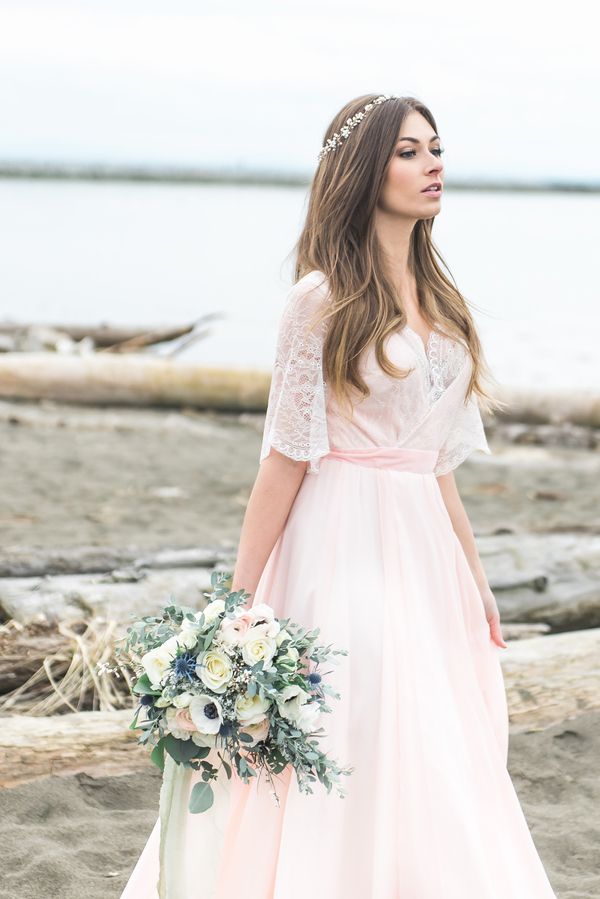  Romantic Oceanside Bridal Session at Iona Beach