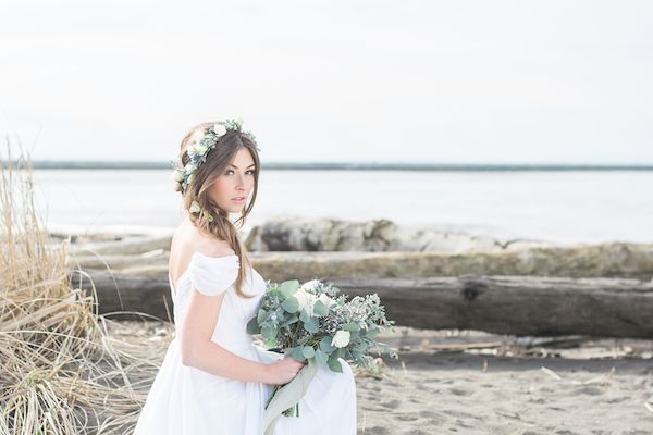  Romantic Oceanside Bridal Session at Iona Beach