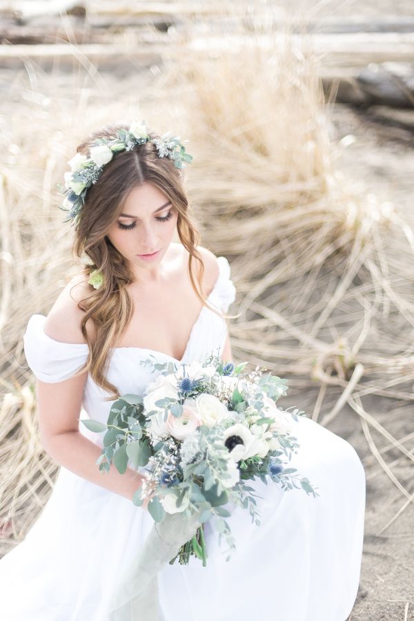  Romantic Oceanside Bridal Session at Iona Beach