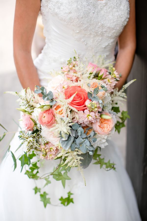  Crazy for Coral Real Wedding with Details Galore