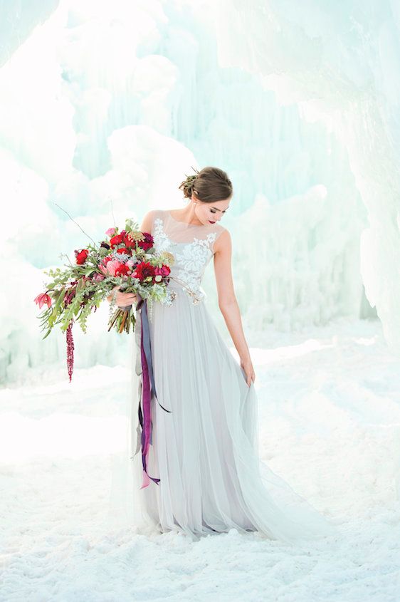Ice Castle Wedding Inspiration in Midway Utah, Allichelle Photography, Event Design and Planning by Leslie Dawn Events, Floral Design by Sax Romney