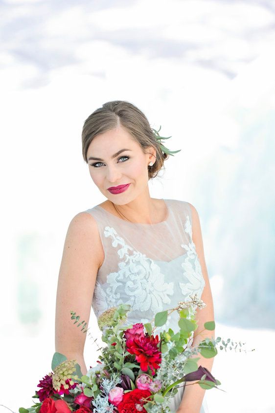 Ice Castle Wedding Inspiration in Midway Utah, Allichelle Photography, Event Design and Planning by Leslie Dawn Events, Floral Design by Sax Romney
