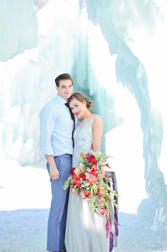  Ice Castle Wedding Inspiration in Midway Utah, Allichelle Photography, Event Design and Planning by Leslie Dawn Events, Floral Design by Sax Romney