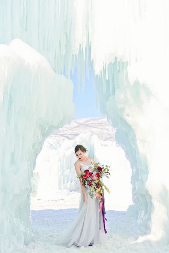  Ice Castle Wedding Inspiration in Midway Utah, Allichelle Photography, Event Design and Planning by Leslie Dawn Events, Floral Design by Sax Romney