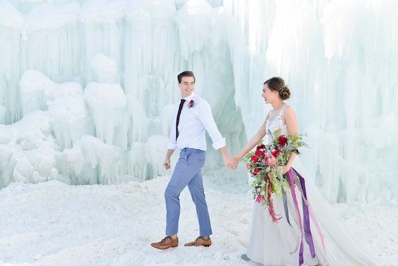 Ice Castle Wedding Inspiration in Midway Utah, Allichelle Photography, Event Design and Planning by Leslie Dawn Events, Floral Design by Sax Romney