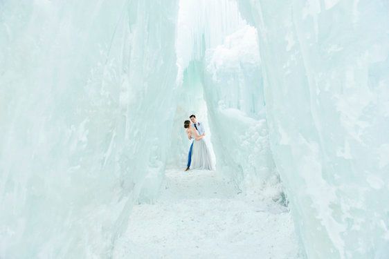  Ice Castle Wedding Inspiration in Midway Utah, Allichelle Photography, Event Design and Planning by Leslie Dawn Events, Floral Design by Sax Romney