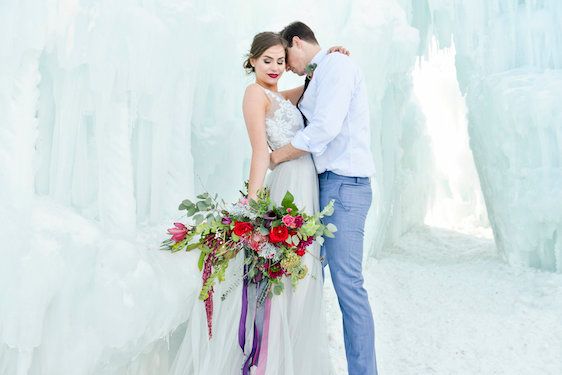 Ice Castle Wedding Inspiration in Midway Utah, Allichelle Photography, Event Design and Planning by Leslie Dawn Events, Floral Design by Sax Romney