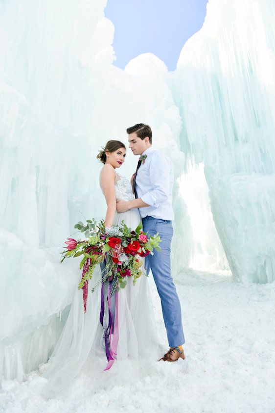  Ice Castle Wedding Inspiration in Midway Utah, Allichelle Photography, Event Design and Planning by Leslie Dawn Events, Floral Design by Sax Romney