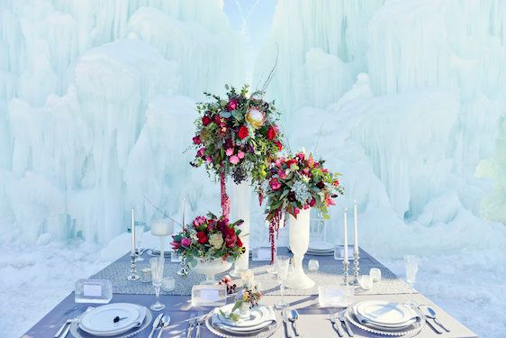  Ice Castle Wedding Inspiration in Midway Utah, Allichelle Photography, Event Design and Planning by Leslie Dawn Events, Floral Design by Sax Romney