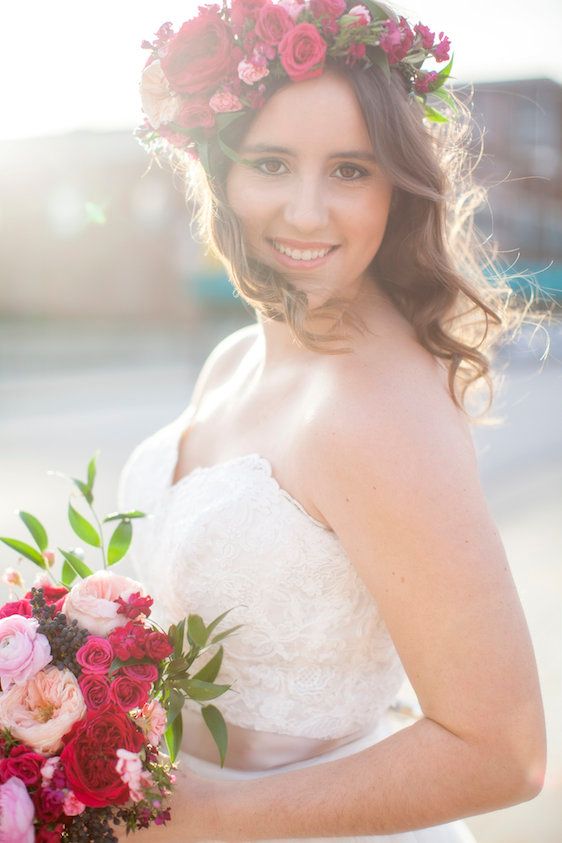 Modern Copper and Fuchsia Wedding Ideas! Kellie Michelle Photography, Abby Mitchell Events