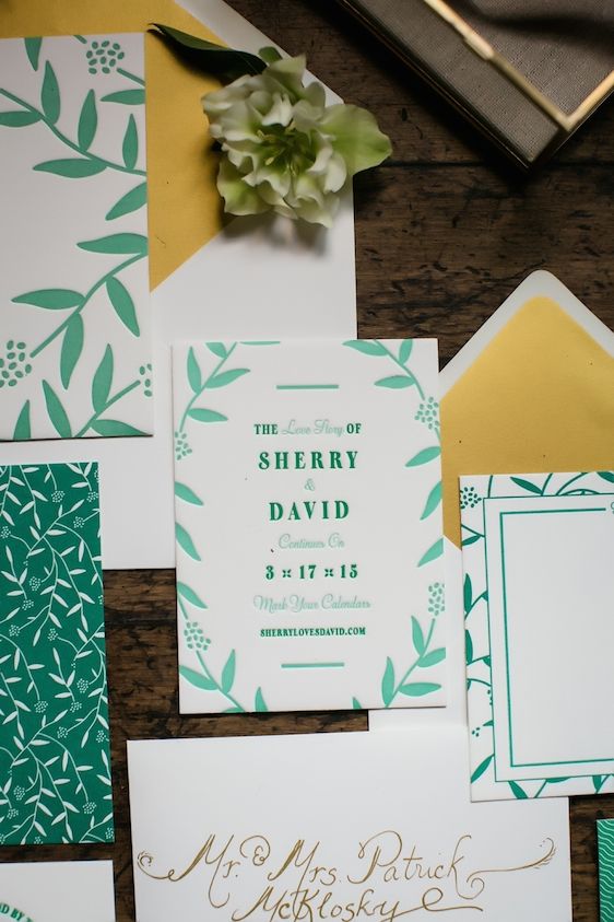  St. Patrick's Day Wedding Inspiration, Sarah Esther Photography, Color Pop Events, Juli Vaughn Designs