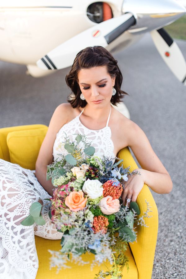  70's Aviation Exploration Wedding Inspiration