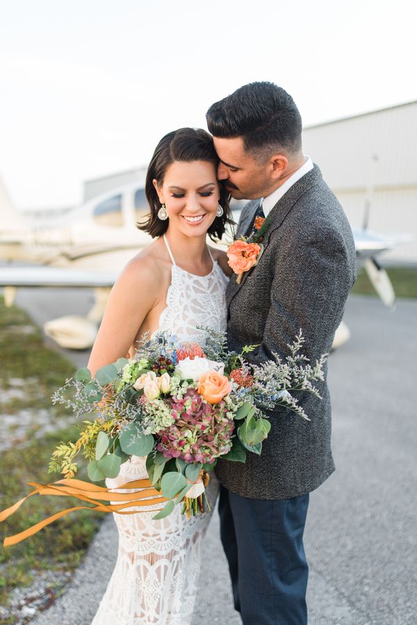  70's Aviation Exploration Wedding Inspiration