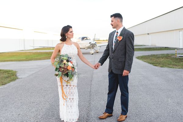  70's Aviation Exploration Wedding Inspiration