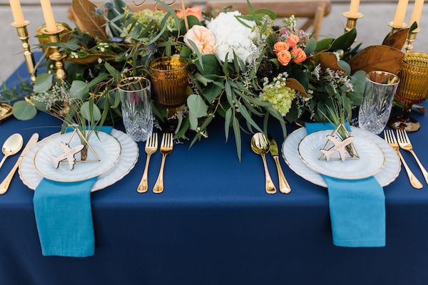  70's Aviation Exploration Wedding Inspiration