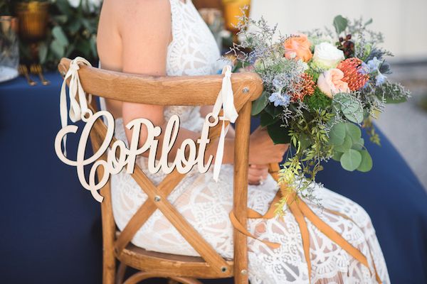  70's Aviation Exploration Wedding Inspiration