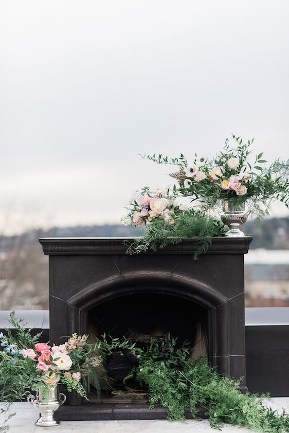  Pantone Color of the Year: Rose Quartz and Serenity, B. Jones Photography, event design by Bright & Co., florals by Gather