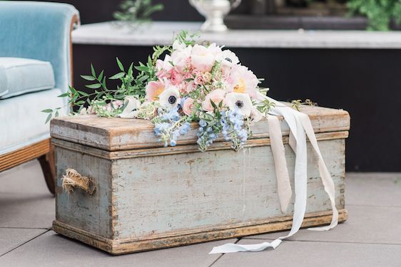  Pantone Color of the Year: Rose Quartz and Serenity, B. Jones Photography, event design by Bright & Co., florals by Gather