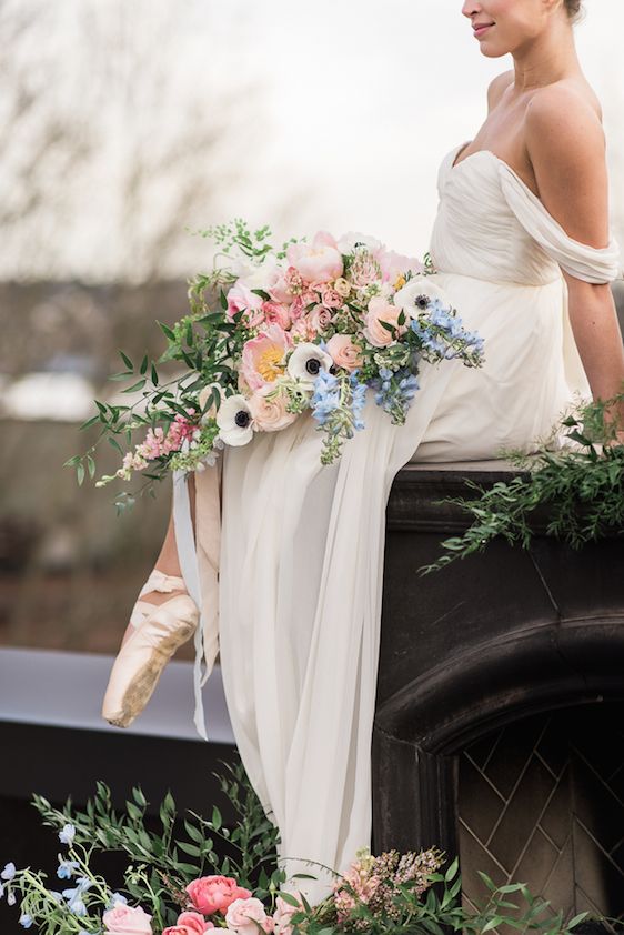  Pantone Color of the Year: Rose Quartz and Serenity, B. Jones Photography, event design by Bright & Co., florals by Gather