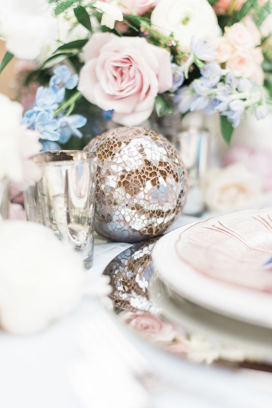  Pantone Color of the Year: Rose Quartz and Serenity, B. Jones Photography, event design by Bright & Co., florals by Gather