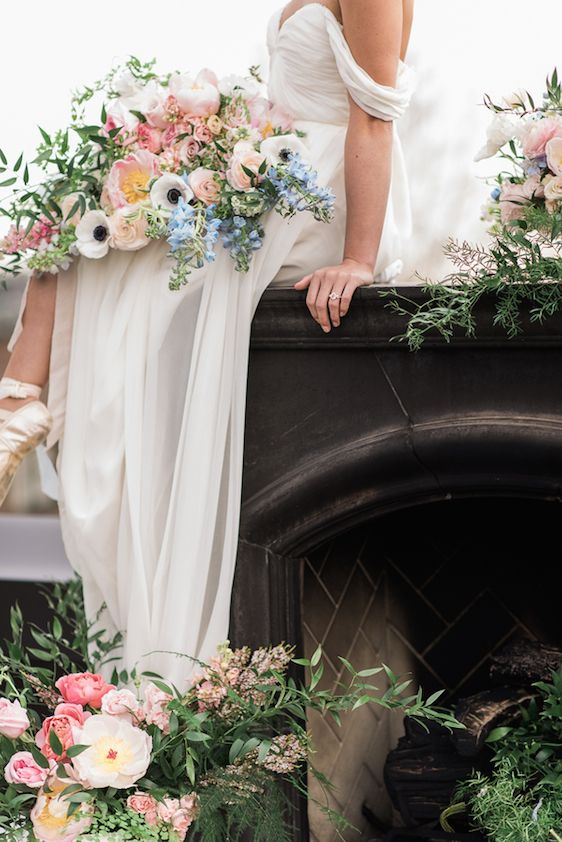  Pantone Color of the Year: Rose Quartz and Serenity, B. Jones Photography, event design by Bright & Co., florals by Gather