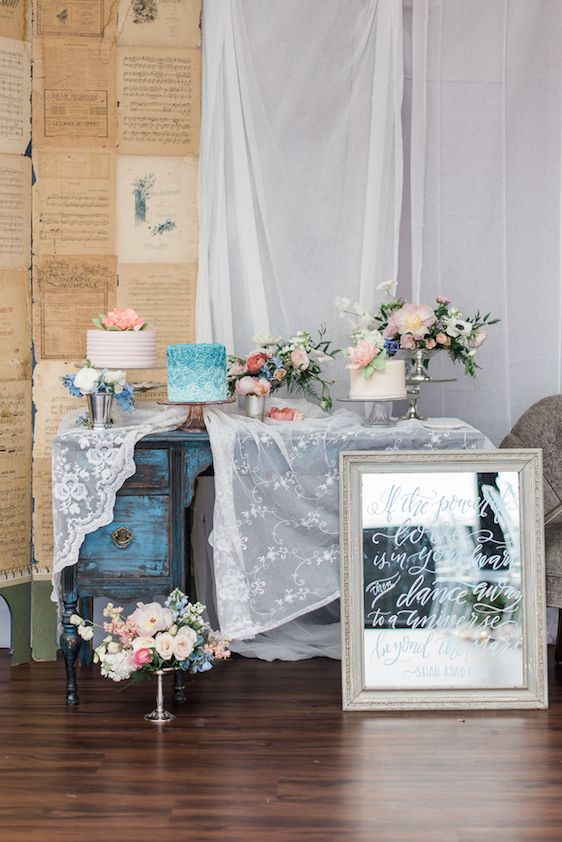  Pantone Color of the Year: Rose Quartz and Serenity, B. Jones Photography, event design by Bright & Co., florals by Gather