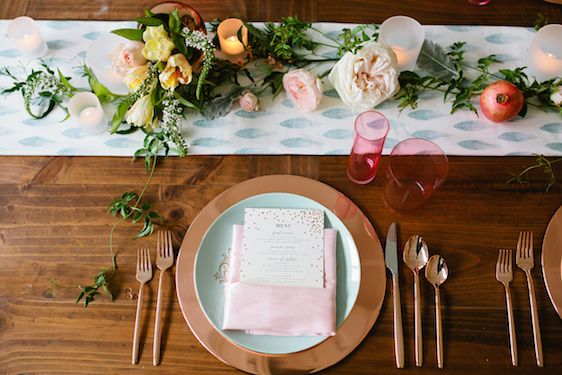  Mint Meets Rose Gold in NYC with Minted, Production by The Perfect Palette, Design and Florals by Juli Vaughn Designs, Planning by Color Pop Events, Captured by Betsi Ewing Photography at 404NYC