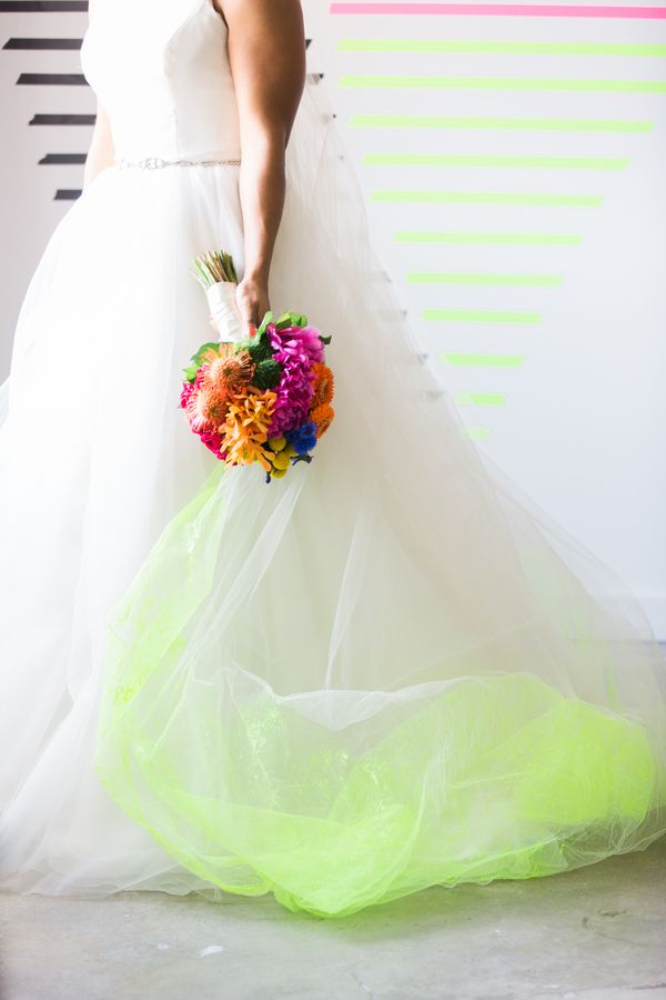  Neon Wedding Editorial With Modern Details