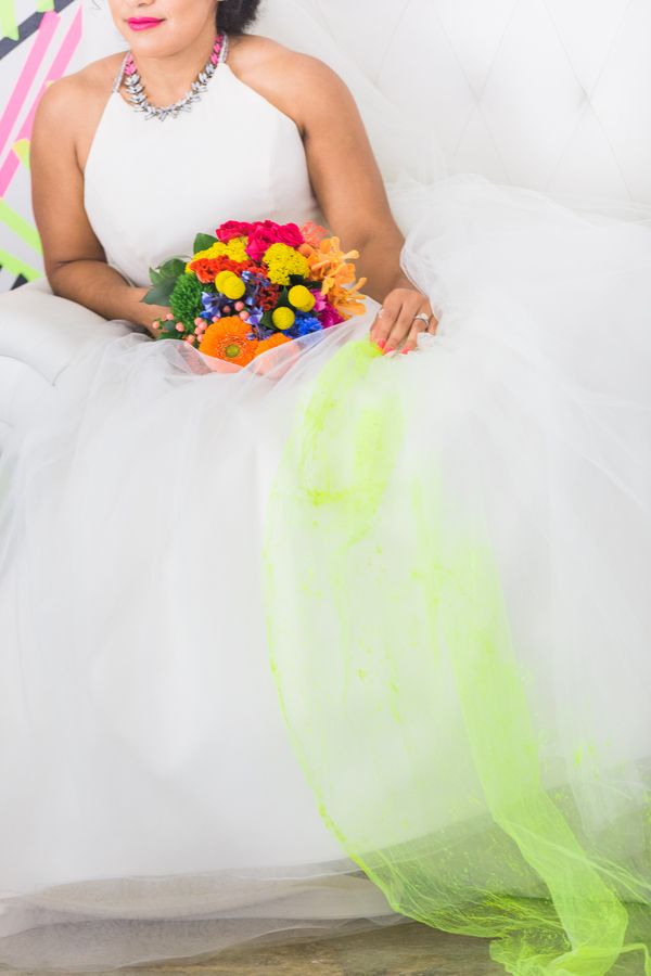  Neon Wedding Editorial With Modern Details