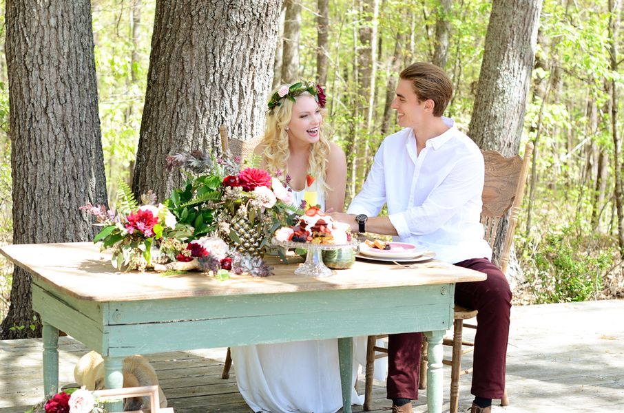  A Bohemian Woodland Engagement Shoot, Tangie Renee Photography, event design by Pop + Fizz, florals by Birds of a Feather Weddings + Events
