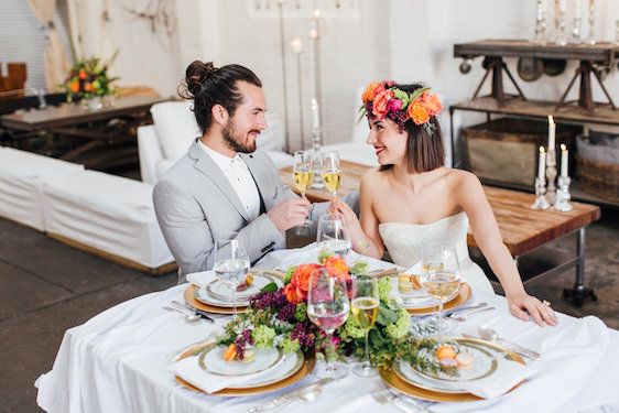  Bright Bohemian Brooklyn Wedding Shoot, Amber Marlow Photography, florals by Atelier Roquette, event design by White Elephant Events