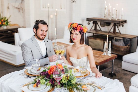  Bright Bohemian Brooklyn Wedding Shoot, Amber Marlow Photography, florals by Atelier Roquette, event design by White Elephant Events