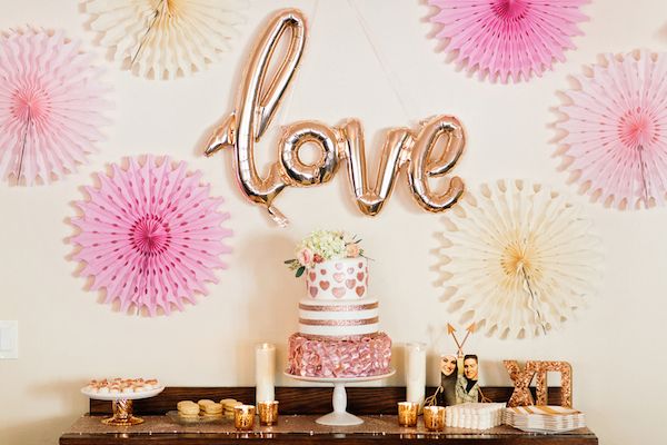  Happy Hearts Rose Gold Bridal Shower