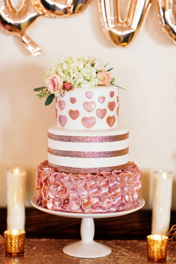  Happy Hearts Rose Gold Bridal Shower