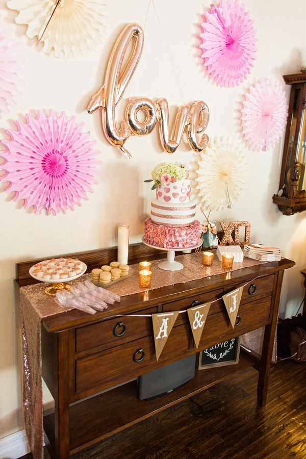  Happy Hearts Rose Gold Bridal Shower