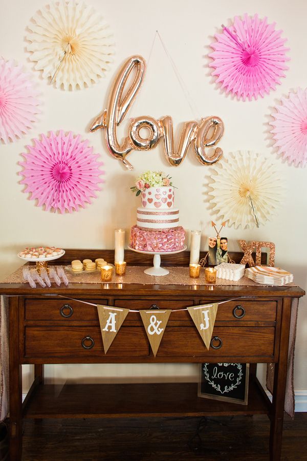  Happy Hearts Rose Gold Bridal Shower