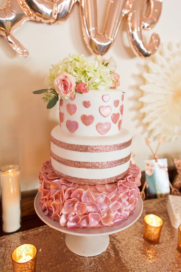  Happy Hearts Rose Gold Bridal Shower