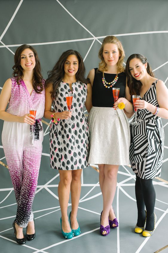 DVF Inspired Bridesmaid Party | Color Pop Events, Brklyn View Photography, Juli Vaughn Designs