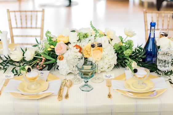  Bright Yellow Floral Inspiration Shoot, A.J. Dunlap Photography, Design by Erin McLean Events, Tre Bella Florist, Cake by Sugar Euphoria