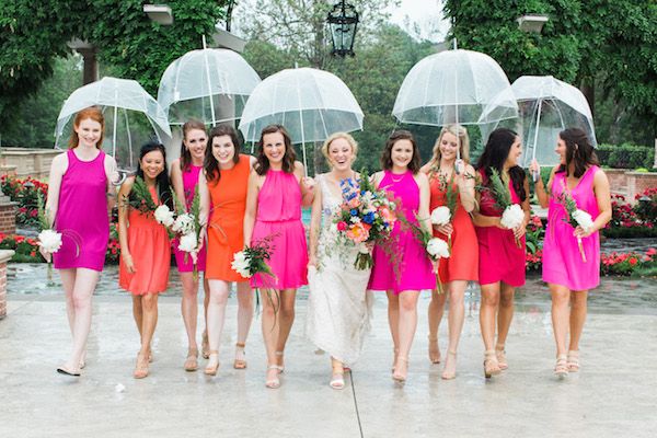  A Colorful Rainy Day Wedding 