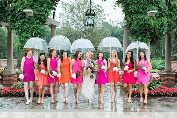  A Colorful Rainy Day Wedding 