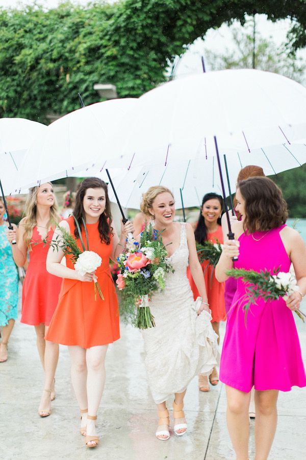  A Colorful Rainy Day Wedding 