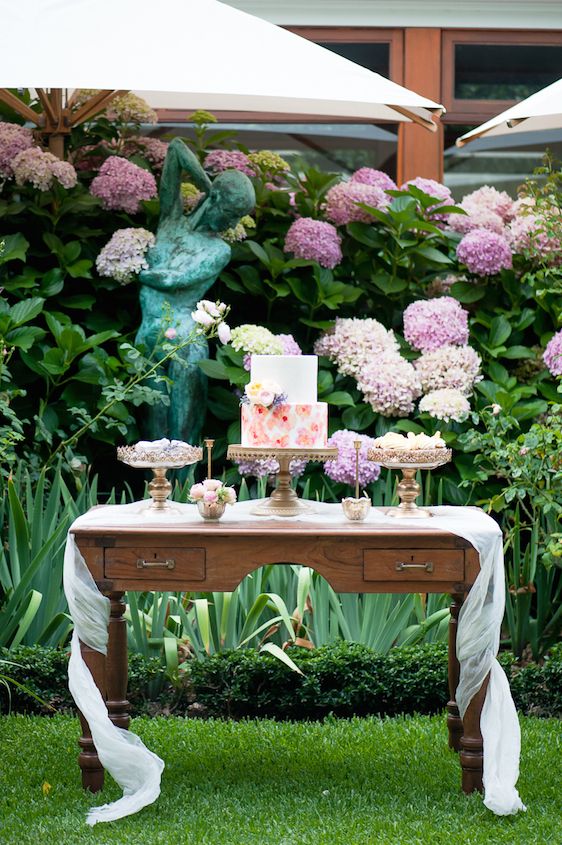  A Garden Gala with Hydrangea & Watercolor Details, Liesl Cheney Photography, Concept, Design, Styling & Florals by Willow Lane Creative