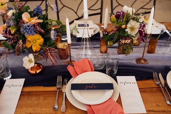  Daily Dose Of Color | Navy Blue + Rose Gold Wedding Fête, Modern Whimsy, Merveille Events, Caitlin McWeeney Photography