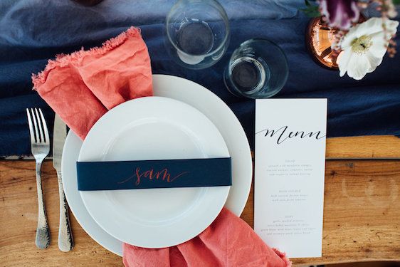  Daily Dose Of Color | Navy Blue + Rose Gold Wedding Fête, Modern Whimsy, Merveille Events, Caitlin McWeeney Photography