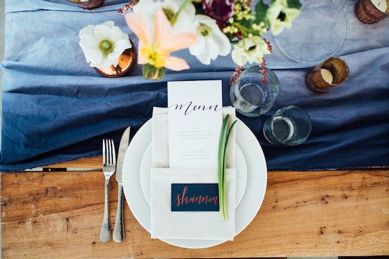  Daily Dose Of Color | Navy Blue + Rose Gold Wedding Fête, Modern Whimsy, Merveille Events, Caitlin McWeeney Photography