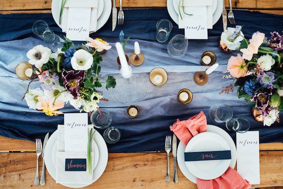  Daily Dose Of Color | Navy Blue + Rose Gold Wedding Fête, Modern Whimsy, Merveille Events, Caitlin McWeeney Photography